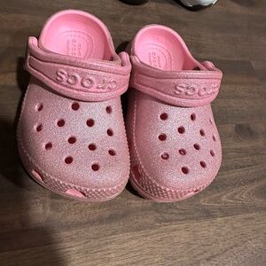 CROCS Kids Sparkly Pink Clogs